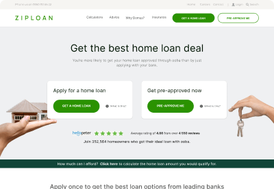 ziploan concept website card